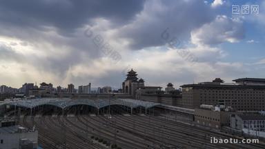 北京西客站上空云卷云舒